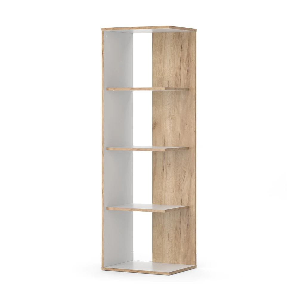 Bücherregal "Paco" Weiß/Goldkraft Eiche 44 X 139.7 Cm Vicco 2 Bücherregal "Paco" Weiß/Goldkraft Eiche 44 X 139.7 Cm Vicco