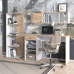 Bücherregal "Paco" Weiß/Goldkraft Eiche 44 X 139.7 Cm Vicco 12 Bücherregal "Paco" Weiß/Goldkraft Eiche 44 X 139.7 Cm Vicco -Vicco 20230023 m5473 04 ol