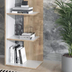 Bücherregal "Paco" Weiß/Goldkraft Eiche 44 X 139.7 Cm Vicco 13 Bücherregal "Paco" Weiß/Goldkraft Eiche 44 X 139.7 Cm Vicco -Vicco 20230023 m5473 05 ol