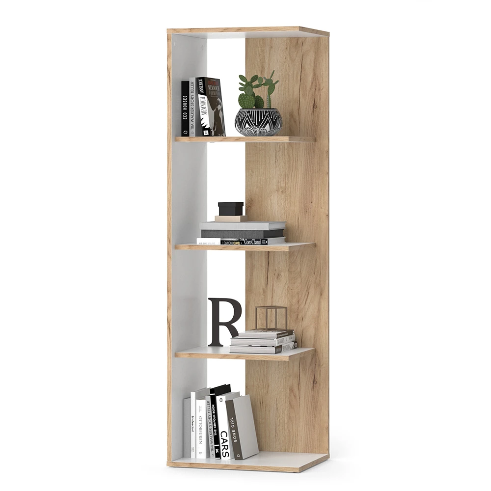 Bücherregal "Paco" Weiß/Goldkraft Eiche 44 X 139.7 Cm Vicco 8 Bücherregal "Paco" Weiß/Goldkraft Eiche 44 X 139.7 Cm Vicco – Bild 7