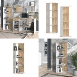 Bücherregal "Paco" Weiß/Goldkraft Eiche 44 X 139.7 Cm Vicco 16 Bücherregal "Paco" Weiß/Goldkraft Eiche 44 X 139.7 Cm Vicco -Vicco 20230023 m5473 08 ol