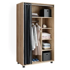 Kleiderschrank "Doros" Sonoma 100 X 168 Cm Offen, Mit Rollen Vicco 15 Kleiderschrank "Doros" Sonoma 100 X 168 Cm Offen, Mit Rollen Vicco -Vicco 20230816 m5864 07 ol