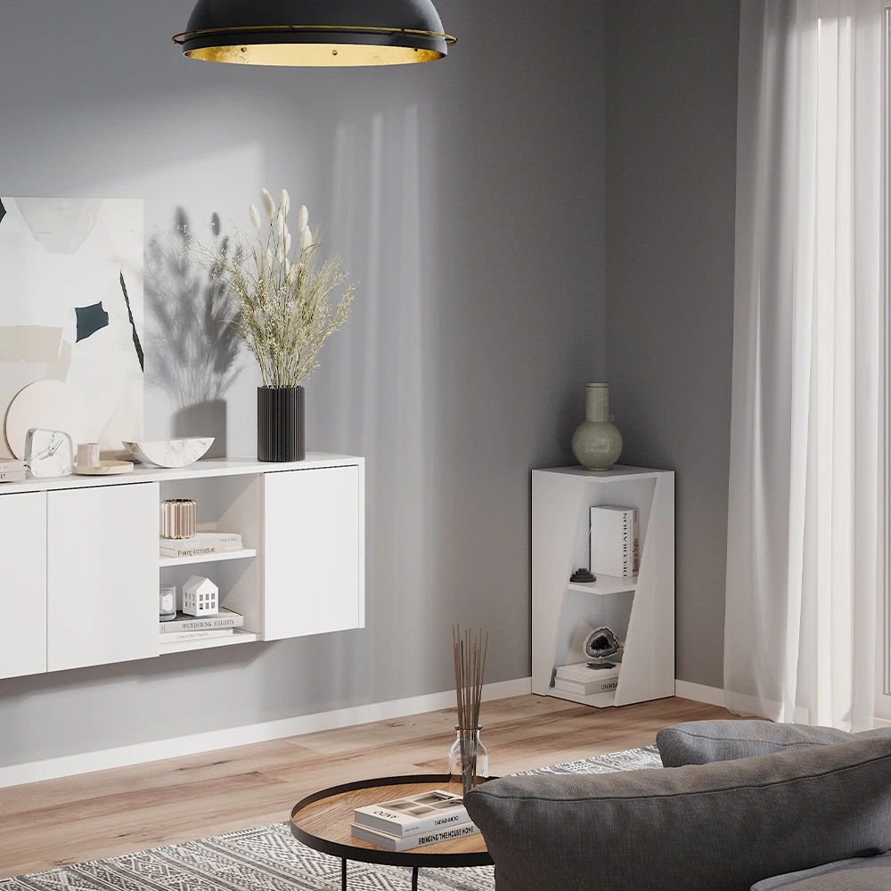 Midischrank "Benno" Weiß 31.6 X 70.5 Cm Mit Offenen Ablagen Vicco 6 Midischrank "Benno" Weiß 31.6 X 70.5 Cm Mit Offenen Ablagen Vicco – Bild 4