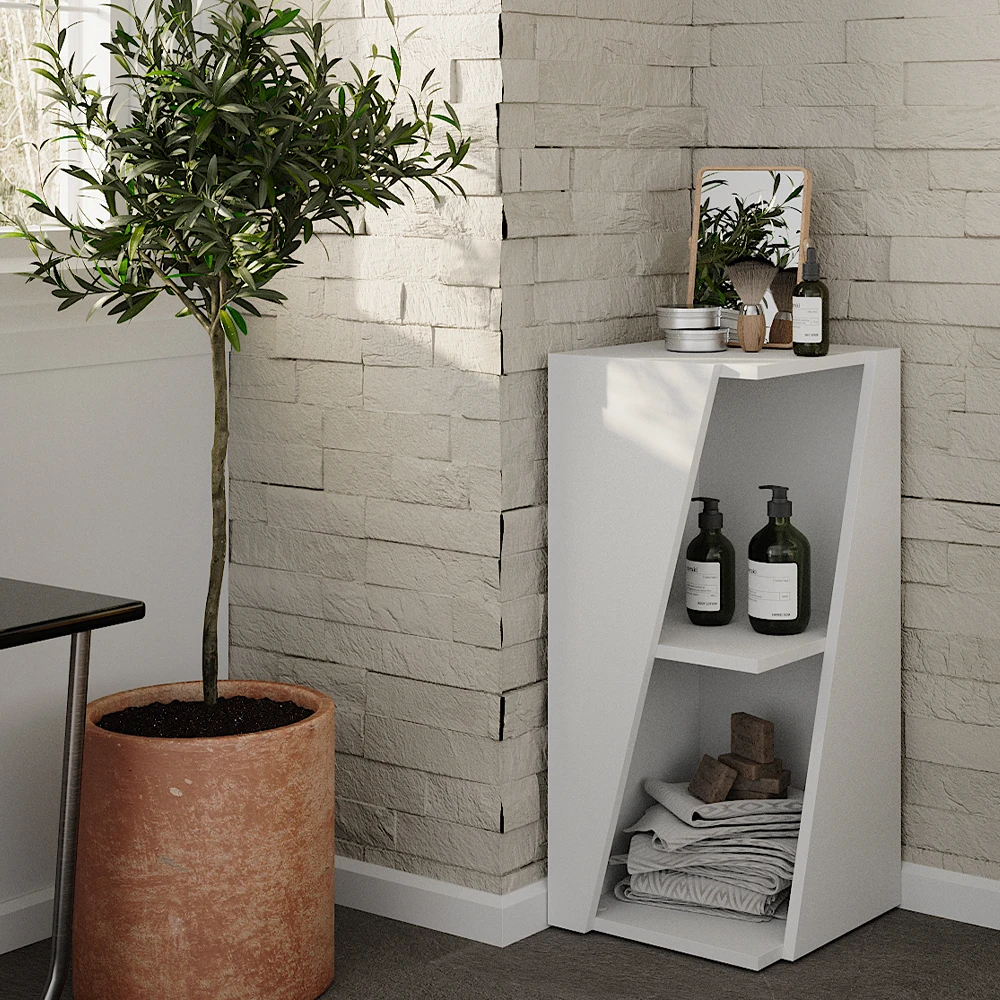 Midischrank "Benno" Weiß 31.6 X 70.5 Cm Mit Offenen Ablagen Vicco 7 Midischrank "Benno" Weiß 31.6 X 70.5 Cm Mit Offenen Ablagen Vicco – Bild 5