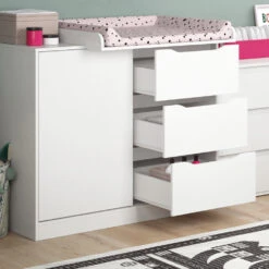 Wickelkommode "Ruben" Weiß 113 X 93 Cm Mit Wickelaufsatz Vicco -Vicco 20230816 m5900 05 ol