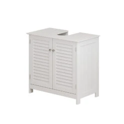 Waschbeckenunterschrank "Riad" Weiß 60 X 58 Cm Mit 2 Türen Vicco