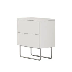 Vicco Nachttisch "Calvin", Weiß, 45 X 50 Cm