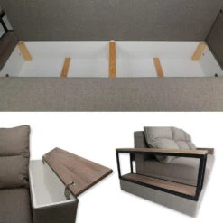 Sofa "Garret" Braun 253 Cm Vitalispa -Vicco 20230912 m3790 06 ol