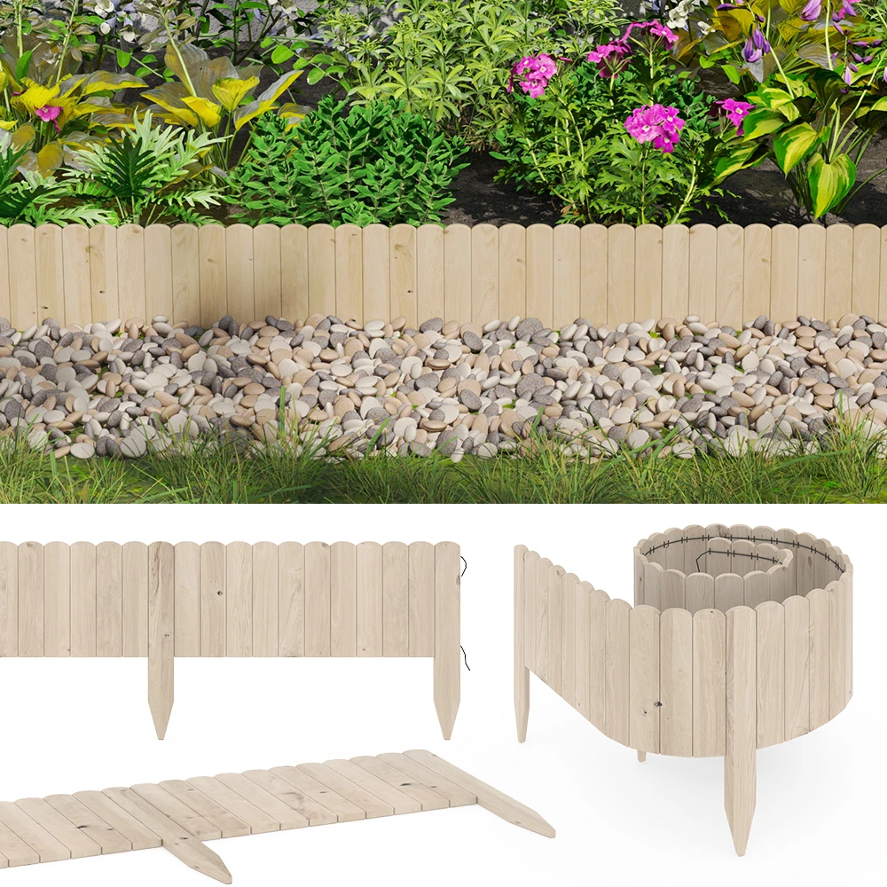 OK-Living Rasenkante "Garten", Naturholz, 203 X 20 Cm 4 Meter 4 OK-Living Rasenkante "Garten", Naturholz, 203 X 20 Cm 4 Meter – Bild 2