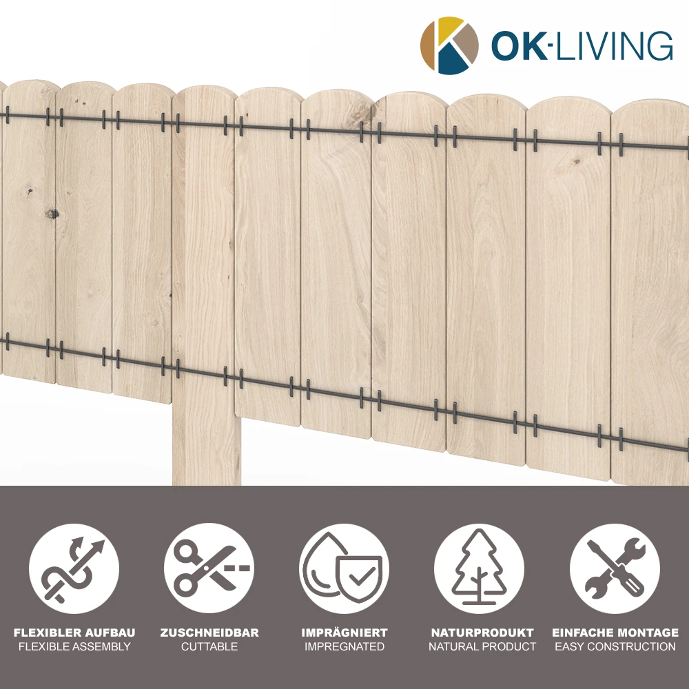 OK-Living Rasenkante "Garten", Naturholz, 203 X 20 Cm 4 Meter 8 OK-Living Rasenkante "Garten", Naturholz, 203 X 20 Cm 4 Meter – Bild 6