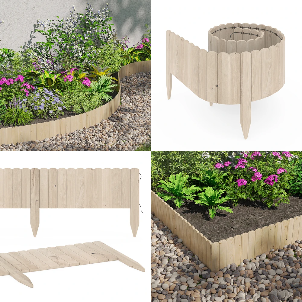 OK-Living Rasenkante "Garten", Naturholz, 203 X 20 Cm 4 Meter 10 OK-Living Rasenkante "Garten", Naturholz, 203 X 20 Cm 4 Meter – Bild 8