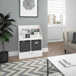 Vicco Bücherregal "Luigi", Weiß, 72 X 96.2 Cm Ohne Faltboxen -Vicco 20230928 m5199 04 ol