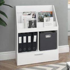 Vicco Bücherregal "Luigi", Weiß, 72 X 96.2 Cm Ohne Faltboxen -Vicco 20230928 m5199 05 ol