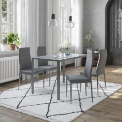 Vicco Esszimmerstuhl "Grand", Grau, 42.5 X 48 Cm 4er Set -Vicco 20230928 m5966 04 ol