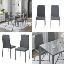 Vicco Esszimmerstuhl "Grand", Grau, 42.5 X 48 Cm 4er Set -Vicco 20230928 m5966 08 ol