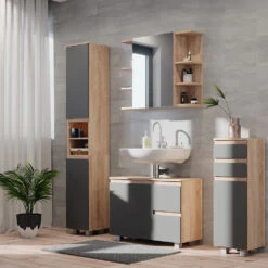 Badmöbel Set "J-Shape" Sonoma/Anthrazit 4 Teile Vicco 12 Badmöbel Set "J-Shape" Sonoma/Anthrazit 4 Teile Vicco -Vicco 20231023 m5622 04 ol