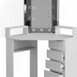Eckschminktisch "Tilda" Weiß 113.3 Cm Mit LED Beleuchtung Vicco -Vicco 20231027 m4261 l 06 ol
