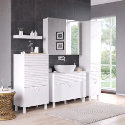 Vicco Badmöbel Set "Sola", Weiß, 4 Teile -Vicco 20231103 m6133 04 ol
