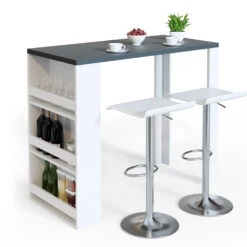 Bartisch Weiß/Anthrazit 57 X 117 Cm Mit 3 Extra Fächern Vicco 15 Bartisch Weiß/Anthrazit 57 X 117 Cm Mit 3 Extra Fächern Vicco -Vicco 20231115 m1416 07 ol