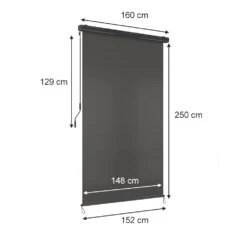 Senkrechtmarkise Anthrazit 160 X 250 Cm OK-Living 12 Senkrechtmarkise Anthrazit 160 X 250 Cm OK-Living -Vicco 20231209 g176 03 ol