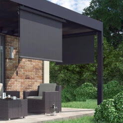 Senkrechtmarkise Anthrazit 160 X 250 Cm OK-Living 13 Senkrechtmarkise Anthrazit 160 X 250 Cm OK-Living -Vicco 20231209 g176 04 ol