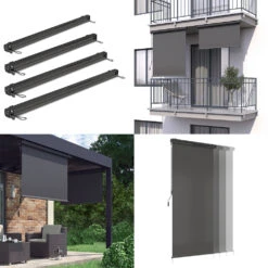 Senkrechtmarkise Anthrazit 160 X 250 Cm OK-Living 17 Senkrechtmarkise Anthrazit 160 X 250 Cm OK-Living -Vicco 20231209 g176 08 ol