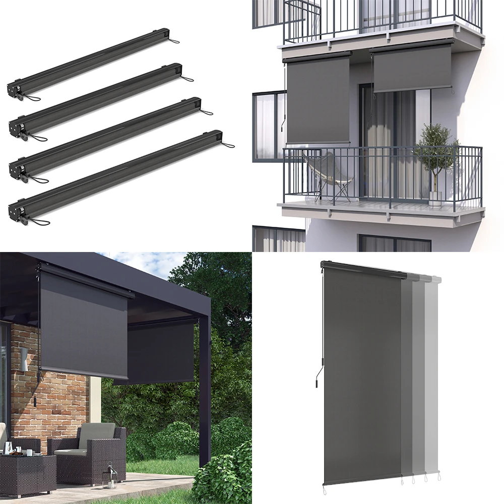 Senkrechtmarkise Anthrazit 160 X 250 Cm OK-Living 10 Senkrechtmarkise Anthrazit 160 X 250 Cm OK-Living – Bild 8