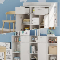 Wickelkommode "Lotte" Weiß 100.8 X 110.8 Cm Mit 2 Layout-Optionen Livinity 12 Wickelkommode "Lotte" Weiß 100.8 X 110.8 Cm Mit 2 Layout-Optionen Livinity -Vicco 20231211 m6044 05 ol