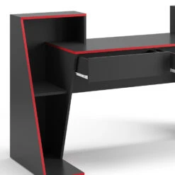 Gaming Tisch "Roko" Schwarz/Rot 170 X 60.3 Cm Mit 2 Schubladen Vicco -Vicco 20231211 m6181 06 ol