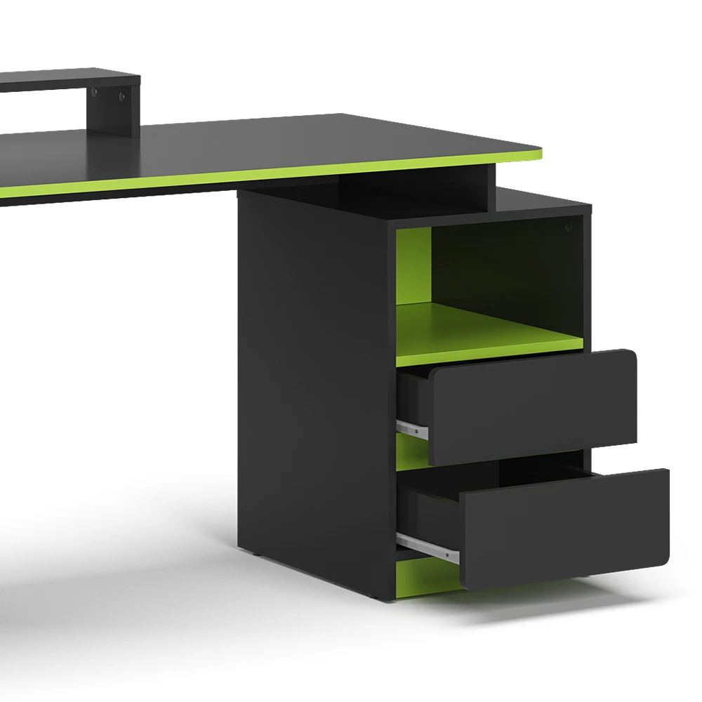 Vicco Schreibtisch "Mars", Anthrazit/Mintgrün, 178.2 X 60 Cm Mit 2 Schubladen 7 Vicco Schreibtisch "Mars", Anthrazit/Mintgrün, 178.2 X 60 Cm Mit 2 Schubladen – Bild 6