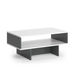 Vicco Couchtisch "Josef", Anthrazit/Weiß, 80 X 35.4 Cm Mit 1 Regal