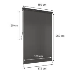 Senkrechtmarkise Anthrazit 180 X 250 Cm OK-Living 12 Senkrechtmarkise Anthrazit 180 X 250 Cm OK-Living -Vicco 20231309 g177 03 ol