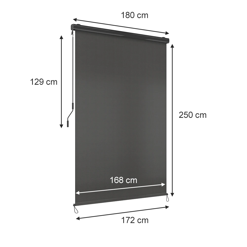 Senkrechtmarkise Anthrazit 180 X 250 Cm OK-Living 5 Senkrechtmarkise Anthrazit 180 X 250 Cm OK-Living – Bild 3