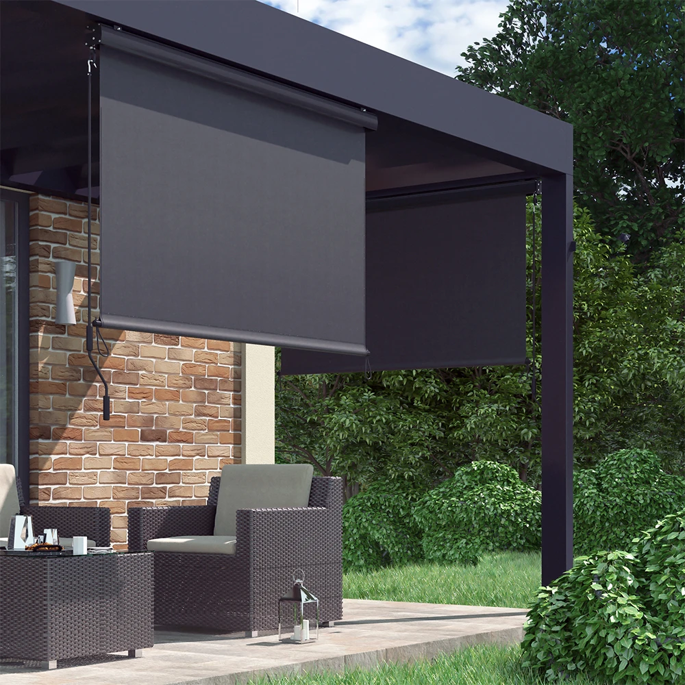 Senkrechtmarkise Anthrazit 180 X 250 Cm OK-Living 6 Senkrechtmarkise Anthrazit 180 X 250 Cm OK-Living – Bild 4