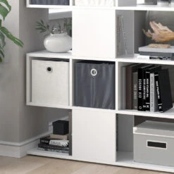 Raumteiler "Hylda" Weiß 124.4 X 113 Cm Mit 4 Faltboxen Vicco -Vicco 20231317 m5600 05 ol