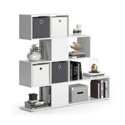 Raumteiler "Hylda" Weiß 124.4 X 113 Cm Mit 4 Faltboxen Vicco -Vicco 20231317 m5600 07 ol