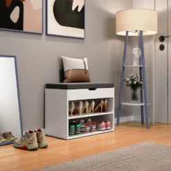 Schuhbank "Titus" Weiß 60 X 45 Cm Mit Auflage Oskar Store -Vicco 20231614 m5560 04 ol