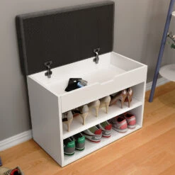 Schuhbank "Titus" Weiß 60 X 45 Cm Mit Auflage Oskar Store -Vicco 20231614 m5560 05 ol