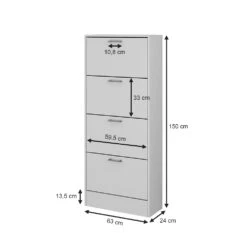 Schuhkipper "Gregor" Weiß 63 X 150 Cm Oskar Store -Vicco 20231805 m5660 03 ol