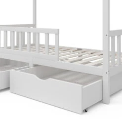 Hausbett "Franka" Weiß 80x160 Cm Mit 2 Schubladen Oskar Store -Vicco 20231912 m5553 06 ol