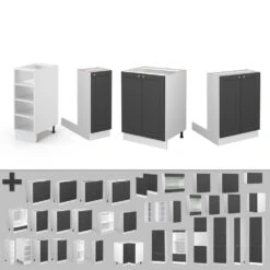 Kücheninsel "Fame-Line" Anthrazit-Gold/Weiß 90 Cm Ohne Arbeitsplatte Vicco 14 Kücheninsel "Fame-Line" Anthrazit-Gold/Weiß 90 Cm Ohne Arbeitsplatte Vicco -Vicco 20232001 m5087 06 ol