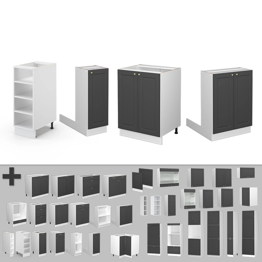 Kücheninsel "Fame-Line" Anthrazit-Gold/Weiß 90 Cm Ohne Arbeitsplatte Vicco 8 Kücheninsel "Fame-Line" Anthrazit-Gold/Weiß 90 Cm Ohne Arbeitsplatte Vicco – Bild 6