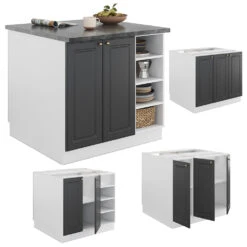 Kücheninsel "Fame-Line" Anthrazit-Gold/Weiß 90 Cm Ohne Arbeitsplatte Vicco 15 Kücheninsel "Fame-Line" Anthrazit-Gold/Weiß 90 Cm Ohne Arbeitsplatte Vicco -Vicco 20232001 m5087 07 ol