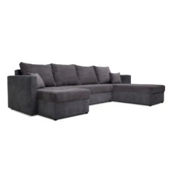 Sofa L Form Dunkelgrau/Hellgrau 290 X 185 Cm Mit Bettkasten Vitalispa