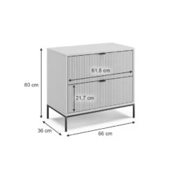 Nachttisch "Eliza" Grau 66 X 60 Cm 2er Set Vicco -Vicco 20232405 m5745 2er set 03 ol