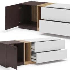 Lowboard "Phönix" Weiß/Braun 170 X 55 Cm Vicco -Vicco 20232410 m5514 06 ol