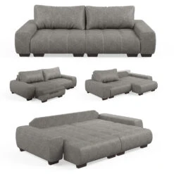 Sofa L Form "Perry" Grau 260 X 160 Cm Vitalispa -Vicco 20232512 m1764 07 ol