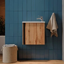 Badmöbel Set "Kleo" Goldkraft Eiche 2 Teile Vicco -Vicco 20232521 m5499 04 ol