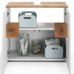 Waschbeckenunterschrank "Eden" Weiß Hochglanz/Artisan-Eiche 73.1 X 64 Cm Vicco -Vicco 20232817 m5519 06 ol