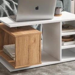 Couchtisch "Rafi" Weiß/Eiche 88 X 40 Cm Vicco -Vicco 20232910 m5517 05 ol